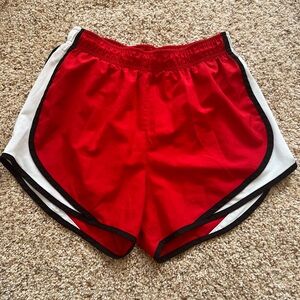 Nike Red and White Shorts